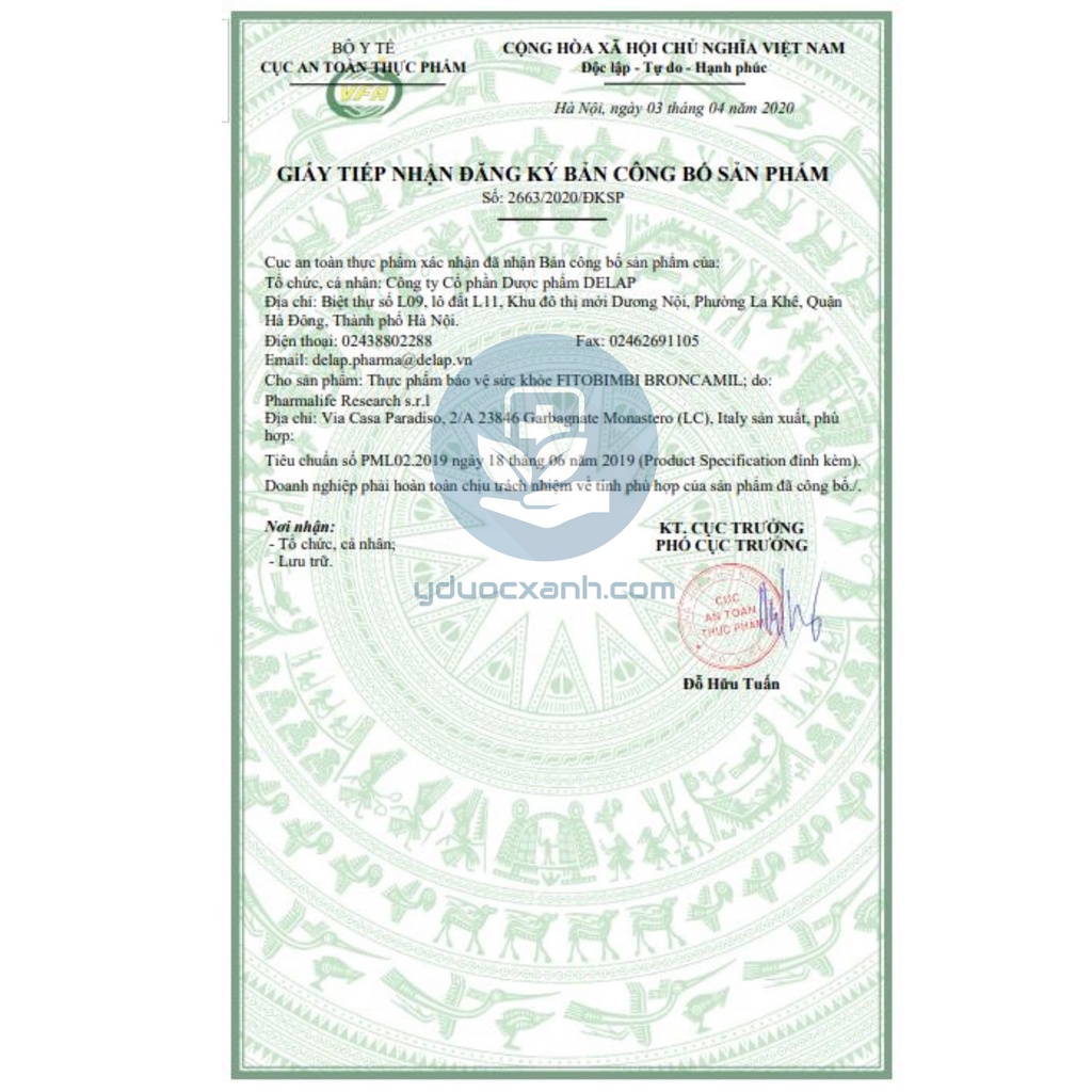 Mua  FITOBIMBI BRONCAMIL, 200ml, Siro giảm ho cho bé - Y Dược Xanh