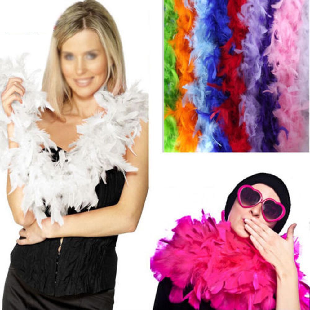 MIOSHOP 2M Feather Boa Strip Fluffy Fancy Dress Wedding Party Decoration