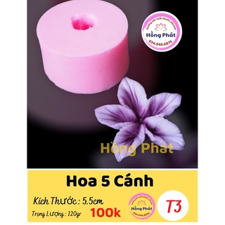 Khuôn silicon hoa 5 cánh - T03 - Silicon Hồng Phát