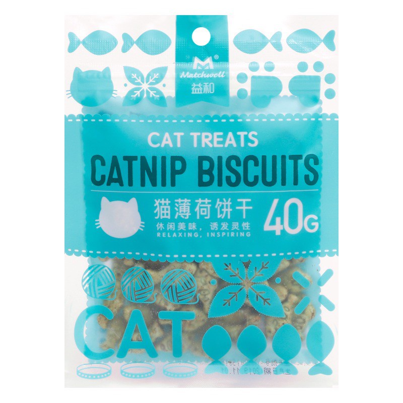 Bánh cá  bánh thưởng catnip biscuits tiêu búi lông &amp; giảm hôi miệng cho mèo