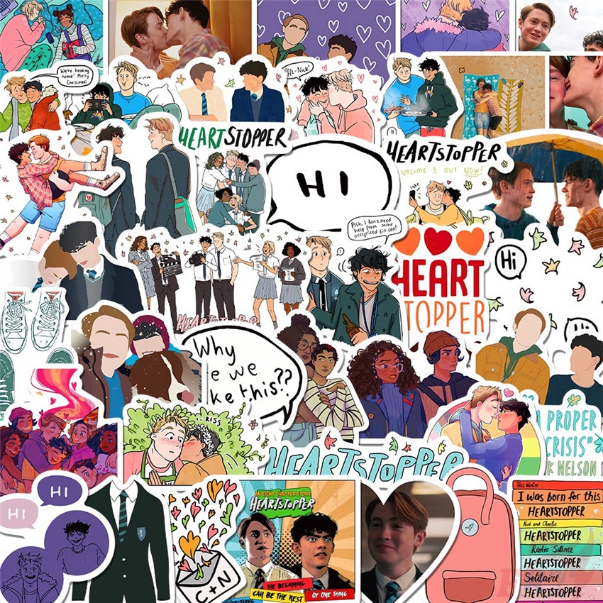 50Pcs/Set ❉ Heartstopper Series 01 Stickers ❉ Waterproof DIY Fashion Decals Doodle Stickers