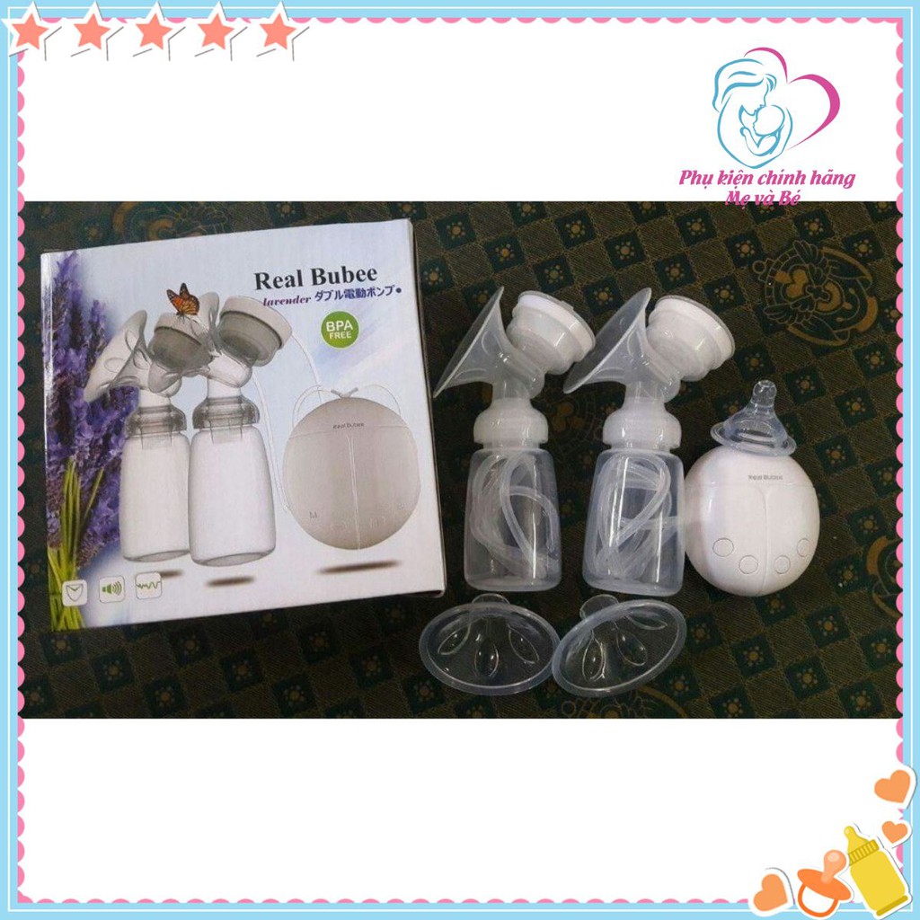 🔰 [CHẤT LƯỢNG] Máy hút sữa điện đôi Real Bubee - Nhật Bản (chính hãng, BH 12 tháng, có quà tặng) ✅