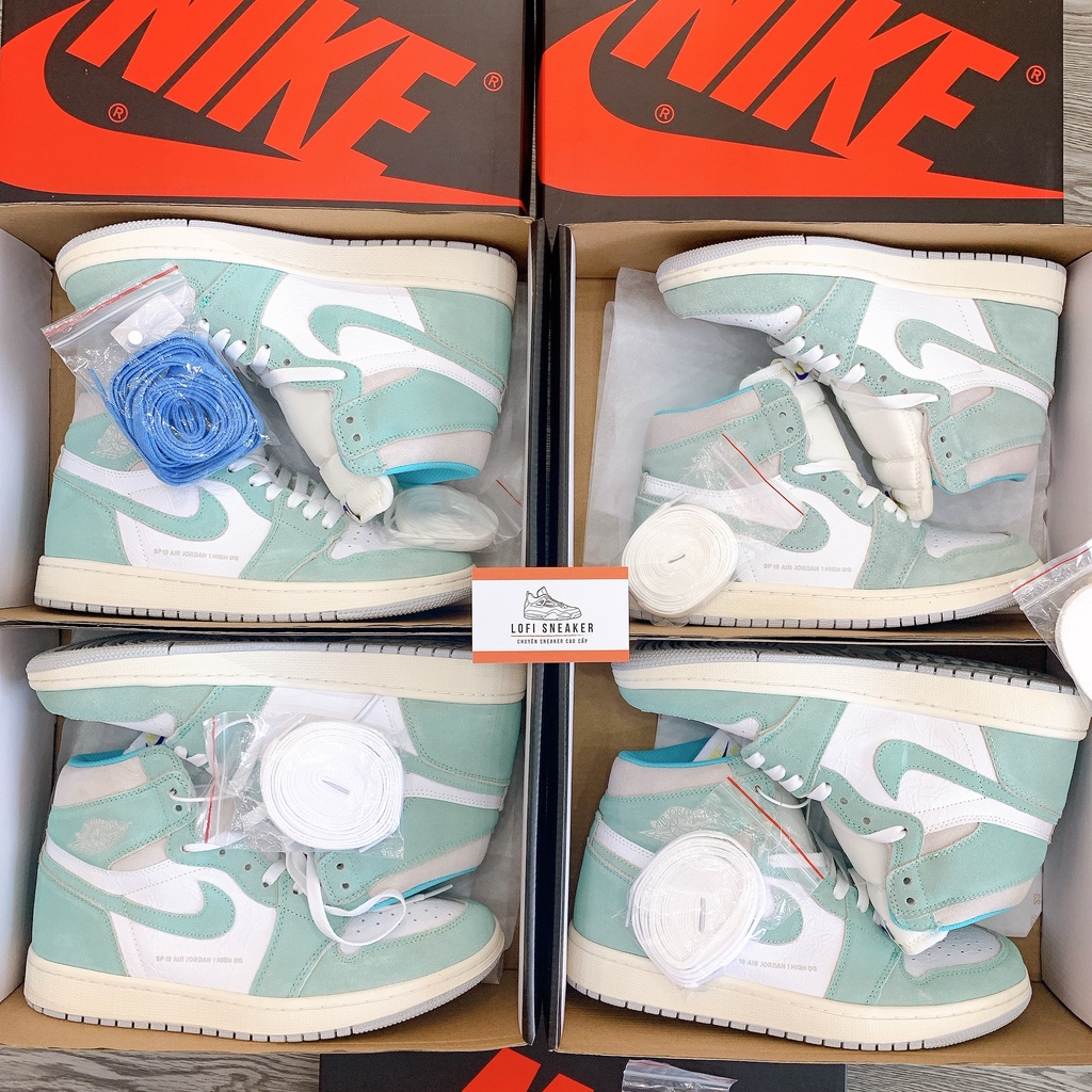 [ẢNH THẬT] Giày Jordan 1 Retro High Turbo Green Xanh Da Lộn Giày Thể Thao Nam Nữ Cao Cổ Full Phụ Kiện