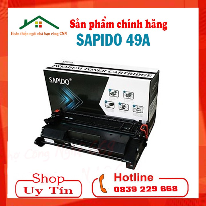 Hộp Mực In Sapido 49A (Q5949A) Cho Máy In HP 1160, HP 1320, HP 3390, HP 3392, Canon 3300, Canon 3360 - Hàng Chính Hãng