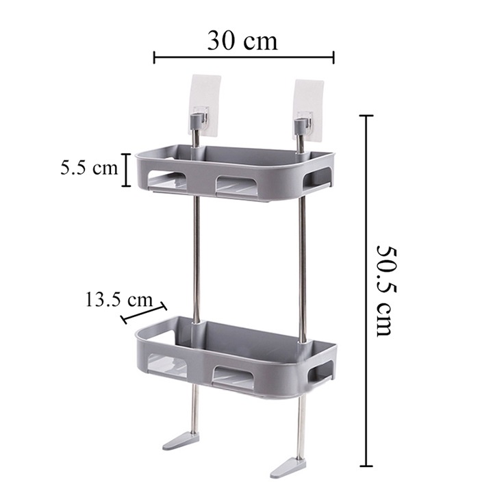 Kệ để đồ nhà vệ sinh 2 tầng/ 3 tầng - giá để đồ nhà tắm, kệ nhựa để trên bồn cầu