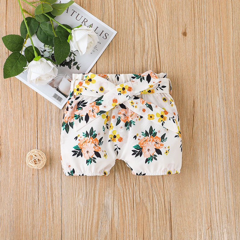 Bộ Đồ Quần Áo Bé Gái Body Tay Ngắn Bodysuit Liền Thân Và Quần đùi Set Mùa Hè Thời Trang Cho Bé Trẻ em Sơ Sinh 0-12 Tháng