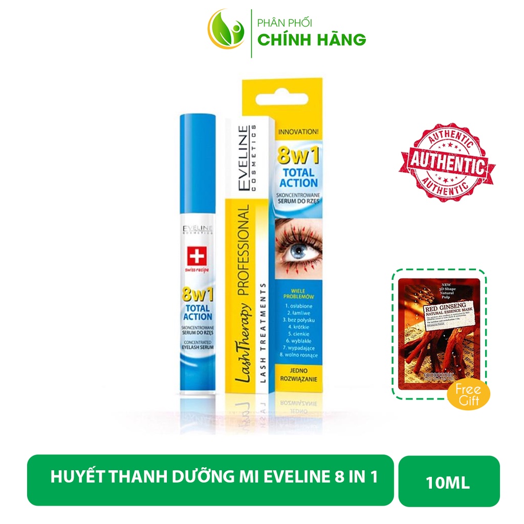 [CHÍNH HÃNG] Huyết thanh dưỡng dài và dày mi Eveline 8 in 1 Nga 10ml