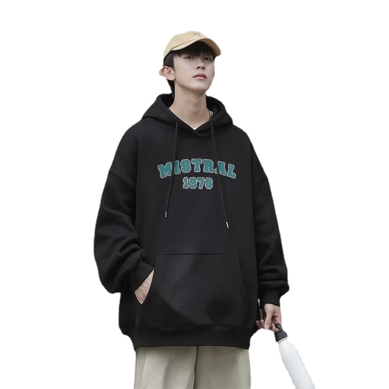 Áo Hoodie Thể Thao Dáng Rộng In Chữ Thời Trang Hàn Quốc Cho Nam