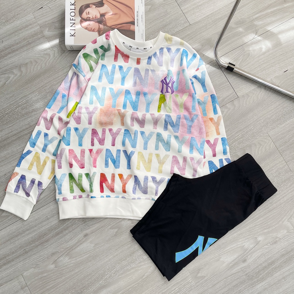 Áo nỉ tay dài Sweatshirt MLB Mega nam nữ cao cấp