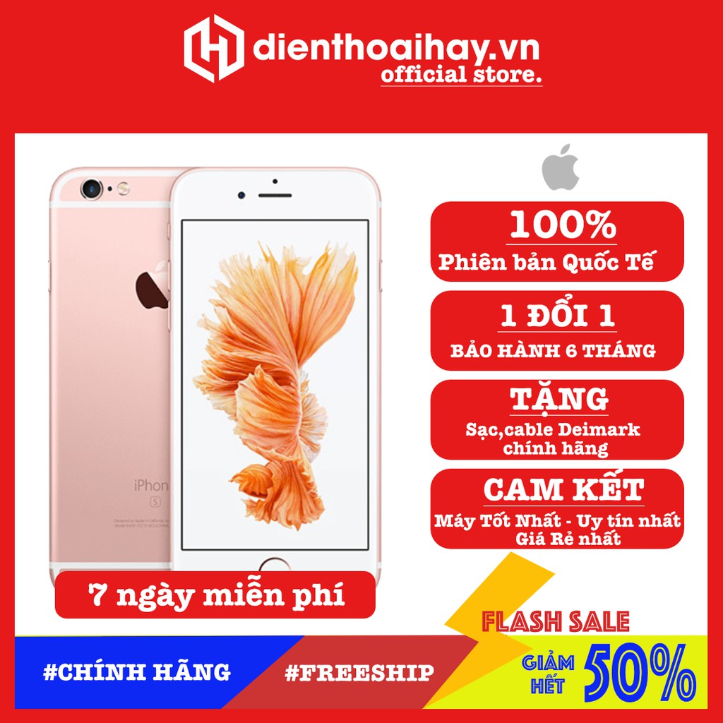 Điện thoại iPhone 6s Cũ Hình Thức Đẹp Bảo Hành 6 Tháng ⚡7 Ngày Dùng Thử Miễn Phí