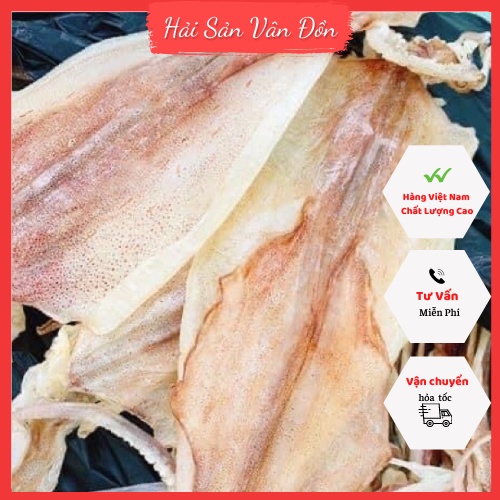 Mực khô size vừa loại 1 Hải Sản Vân Đồn chuẩn dày mình ngọt thịt không chất bảo quản