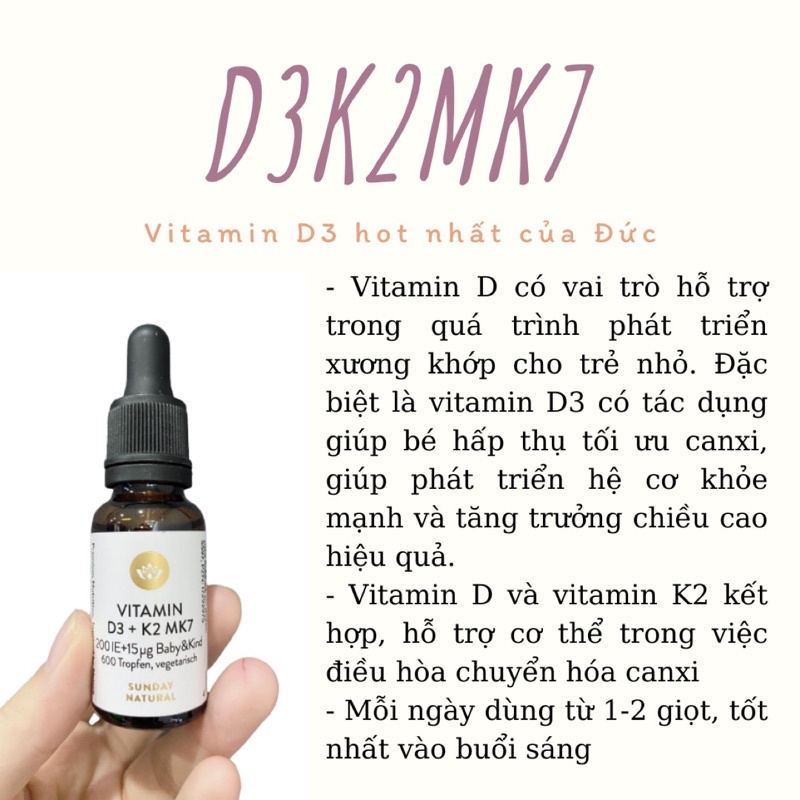 (Combo)Vitamin Sunday Natural của Đức và Men vi sinh Biogaia Pháp date 2023