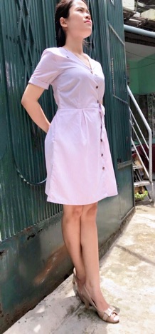 Đầm Thắt Nơ Eo Vạt Chéo