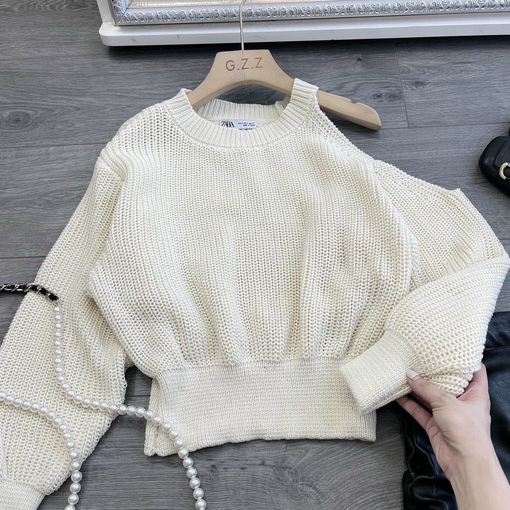 Aó len thụng phối vạt xéo, áo chất len ấm, hình đẹp, nét, áo may kỹ, dễ phối đồ với quần jeans, chân váy | BigBuy360 - bigbuy360.vn