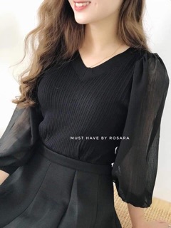 Áo lên mỏng tay voan