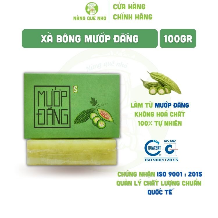 Xà Bông Mướp Đắng SINH DƯỢC, Xà Phòng Thiên Nhiên Handmade Mát Da, Giảm Mụn Lưng TinyVillage