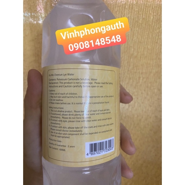 Nước tro tàu Hongkong 600ml