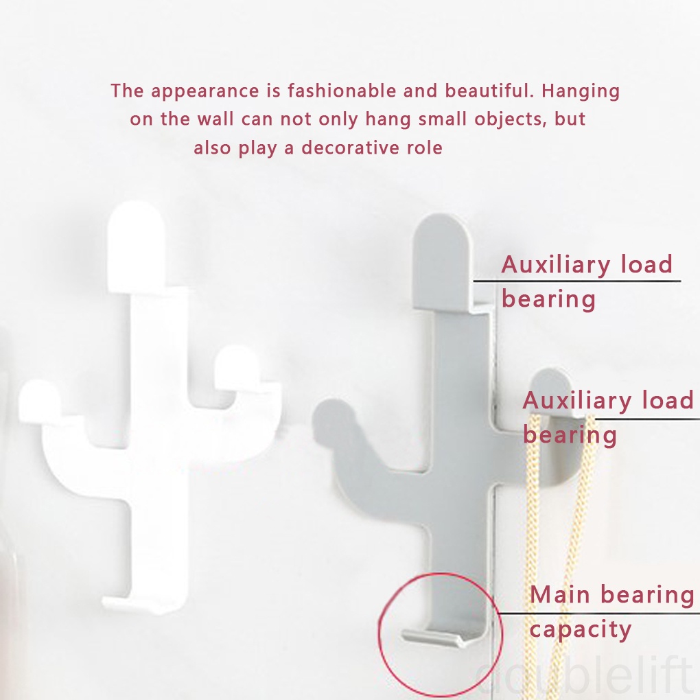 Móc Treo Đồ Dán Tường Hình Cây Xương Rồng