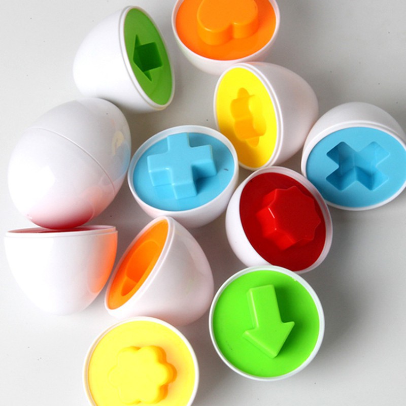 Set 6 Quả Trứng Đồ Chơi Xếp Hình Cho Bé