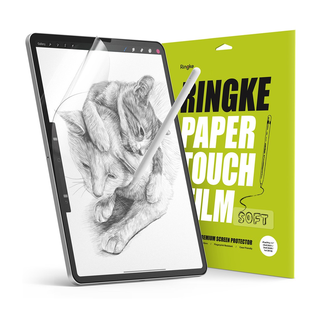 Ringke Screen Protector Bộ bảo vệ màn hình cho iPad Pro 11 " Ứng dụng phim cảm ứng giấy dễ dàng