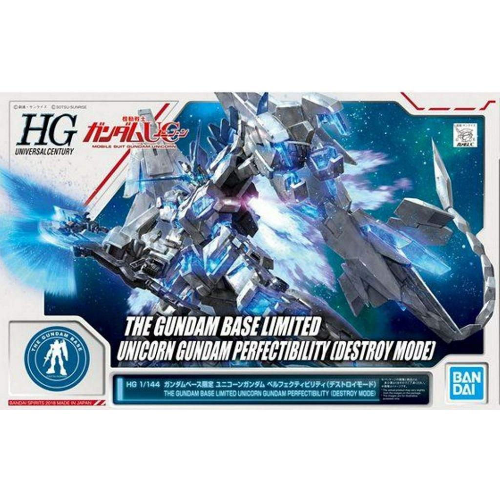 Mô hình lắp ráp Bandai HG 1/144 THE GUNDAM BASE LIMITED Unicorn Gundam Perfectibility [Destroy Mode] 4573102555007