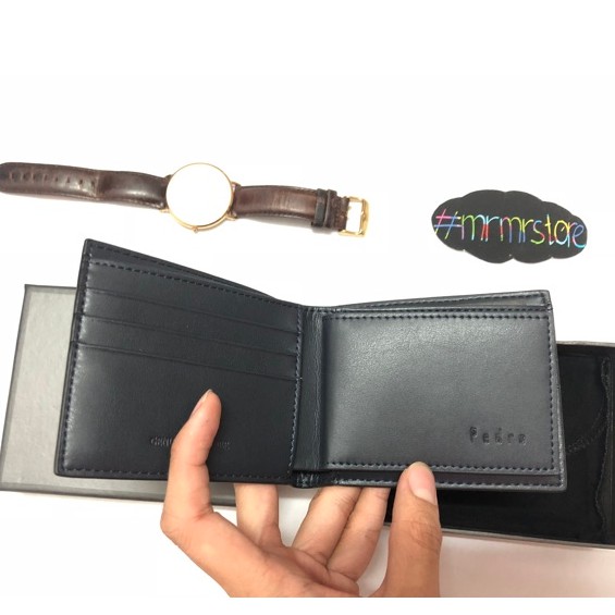 Ví nam PEDRO ngắn trơn logo chìm hàng xuất dư VN02