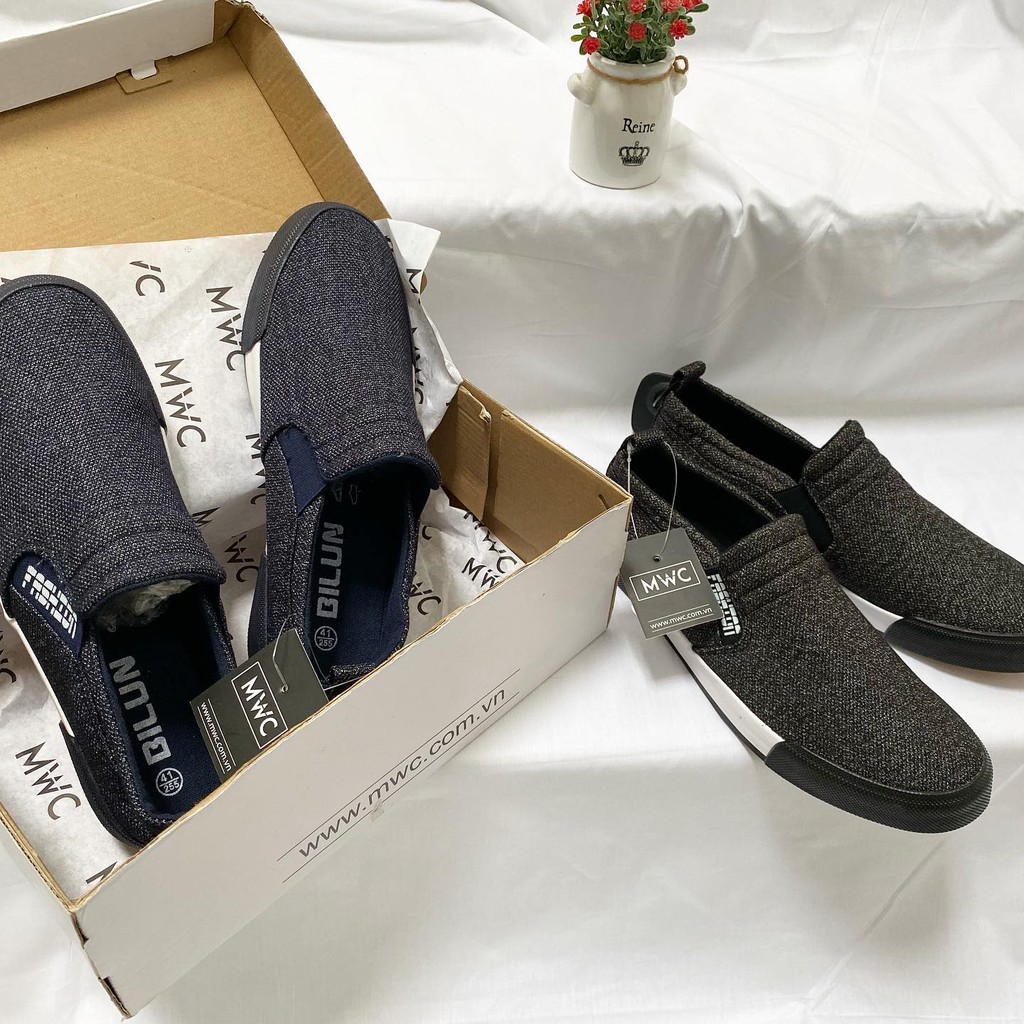 Giày Slipon nam vải thô MWC NASL- 6035