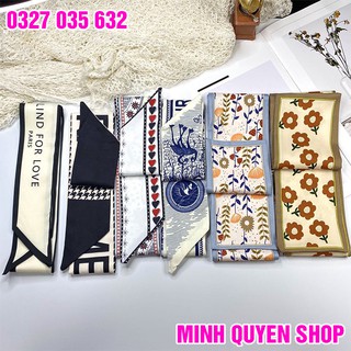 Dây cột tóc trang trí ruy băng xinh xắn cho nữ - khăn lụa khăn choàng cổ phong cách hàn quốc size 100x8 cm