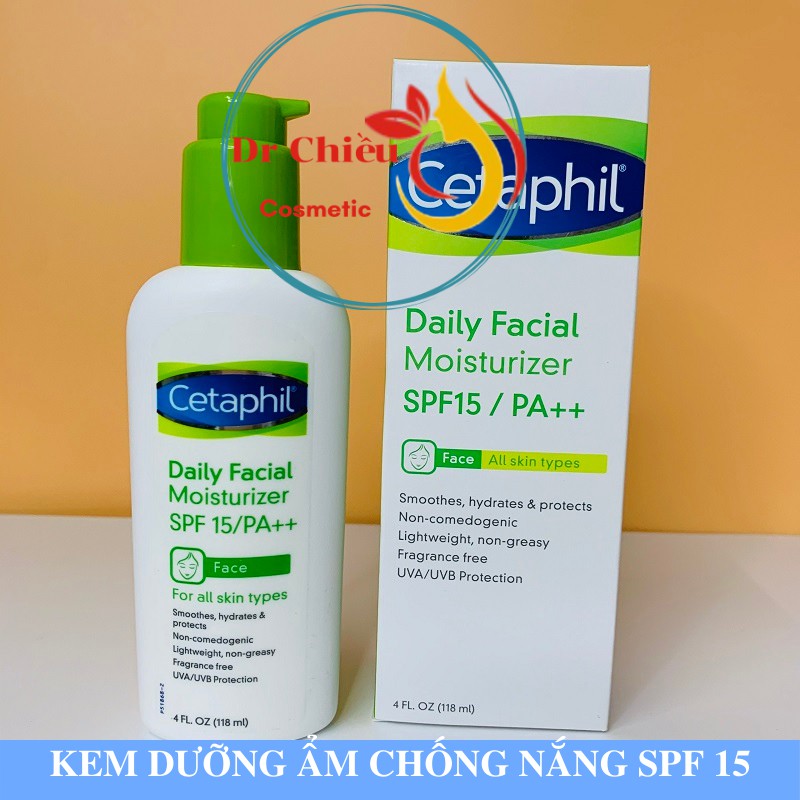 ⚜️FREESHIP⚜️ Kem dưỡng ẩm Cetaphil ⚜️ Cetaphil Daily Facial Moisturizer 118ml SPF15/ PA++