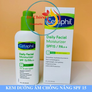 Kem dưỡng ẩm ⚜️freeship⚜️ kem dưỡng ẩm cetaphil ⚜️ cetaphil daily facial moisturizer 118ml spf15/ pa++