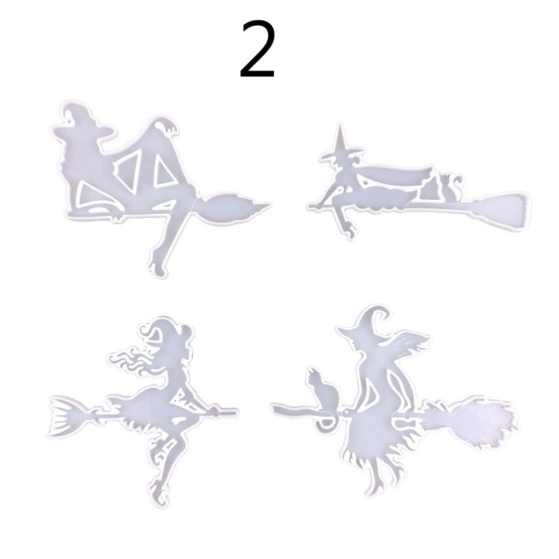 Khuôn Silicone Làm Mặt Dây Chuyền Hình Phù Thủy / Mặt Trăng Treo Tường Trang Trí