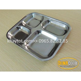 KHAY CƠM INOX 4 NGĂN KC4002