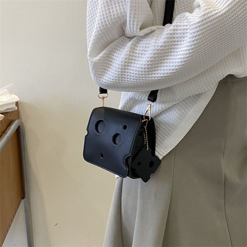Uustudio Niche Túi Đeo Chéo Mini Hình Vuông Nhỏ Nhắn Thiết Kế Phô Mai Ngọt Ngào Dễ Thương túi đeo chéo nữ