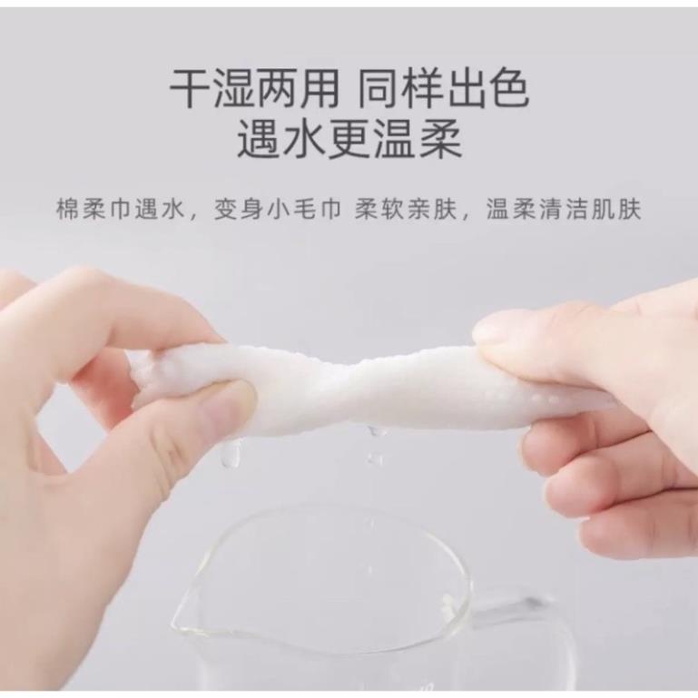 Khăn lau mặt dùng 1 lần túi hồng dạng rút