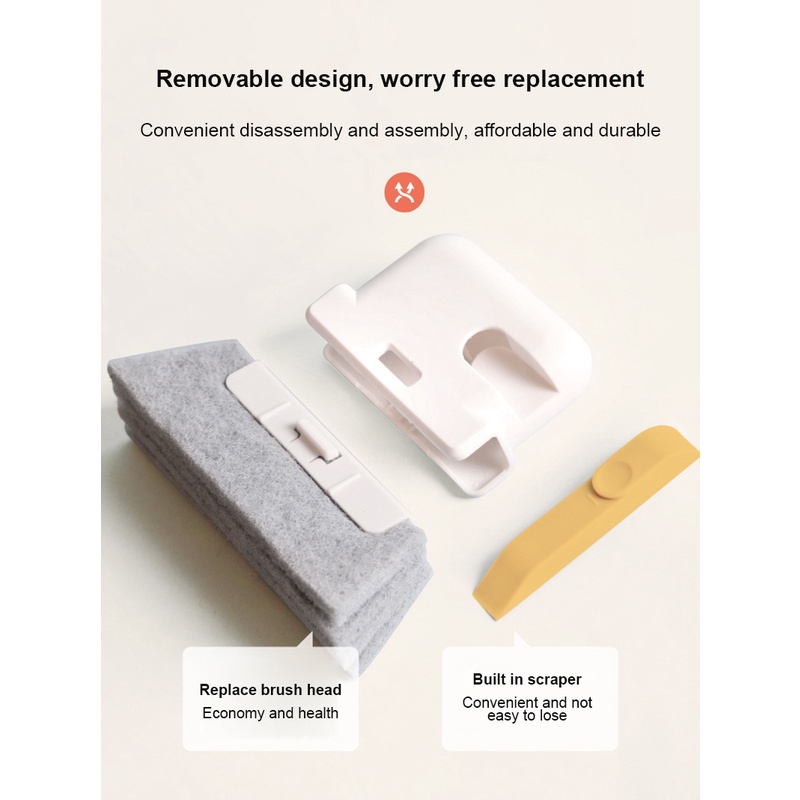 Bàn Chải Làm Sạch Rãnh Cửa Sổ / Rãnh Cửa Sổ / Rãnh Cửa Ra Vào / Trượt Cầm Tay 2 Trong 1 Tiện