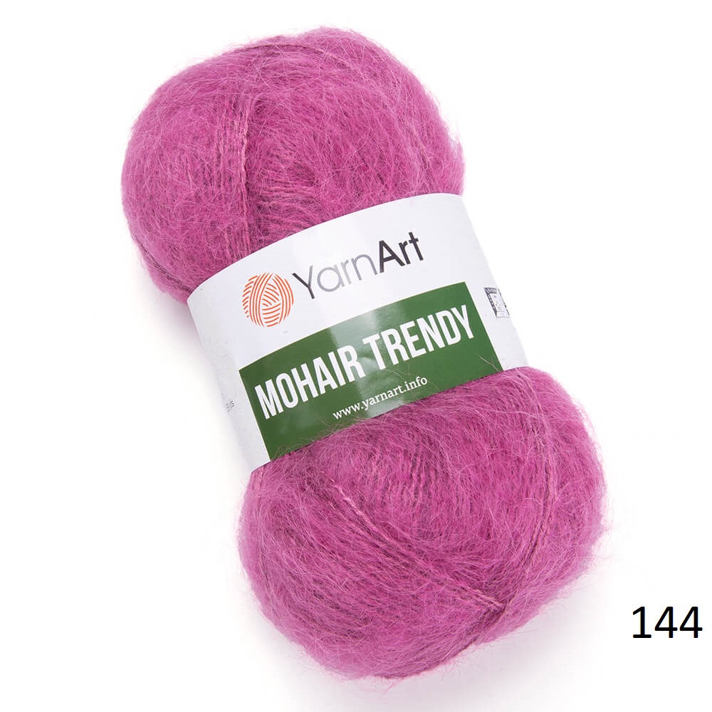 Cuộn len Mohair Trendy màu trơn hãng Yarnart lông siêu mềm mượt, đan móc áo, nón, khăn cực xinh