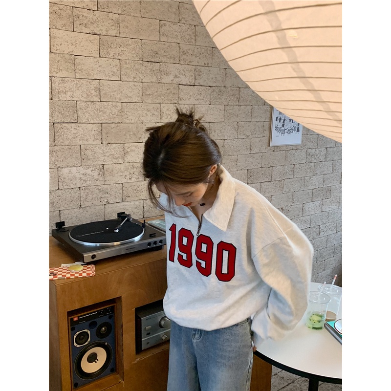 Áo thun dài tay cổ bẻ phong cách Hàn Quốc trẻ trung dành cho nữ | BigBuy360 - bigbuy360.vn