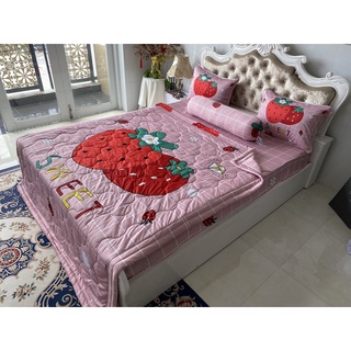 BỘ DRAP GỐI DRAP THUN Ý 5D CAO CẤP
