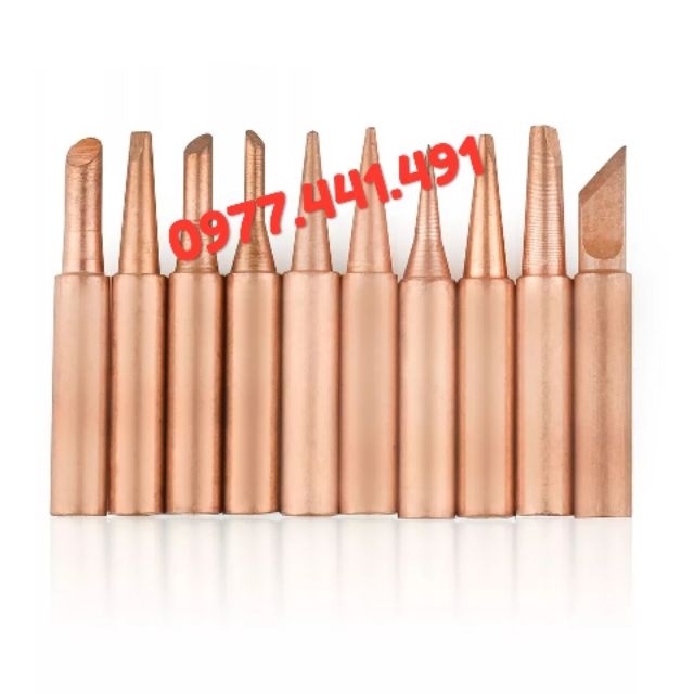 COMBO 10 mũi hàn đồng dùng cho máy hàn 936, 937, 8586, 952..