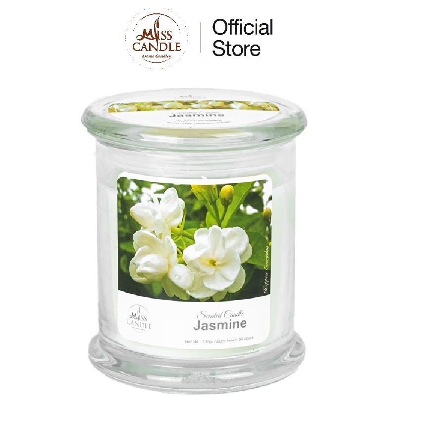 Nến thơm hũ Miss Candle NQM3414 Jasmine (Hương hoa nhài)