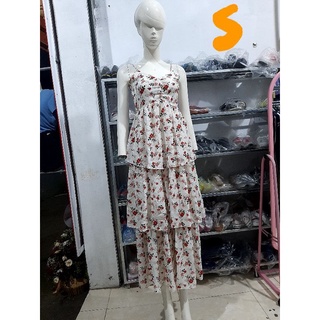 Đầm dây voan tầng hoa nhí