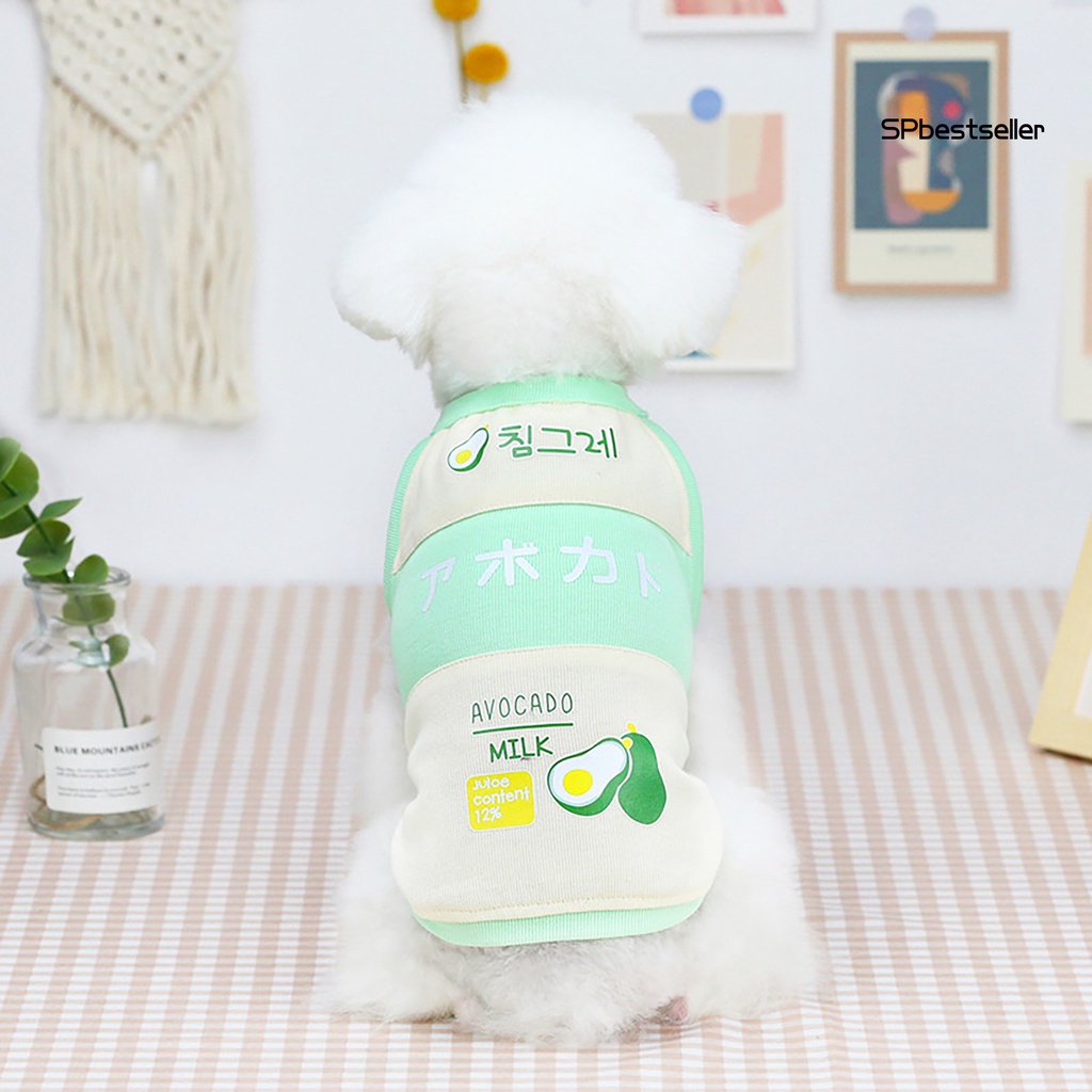 Áo thun cotton thoáng khí in họa tiết trái cây dễ thương thời trang mùa hè cho thú cưng