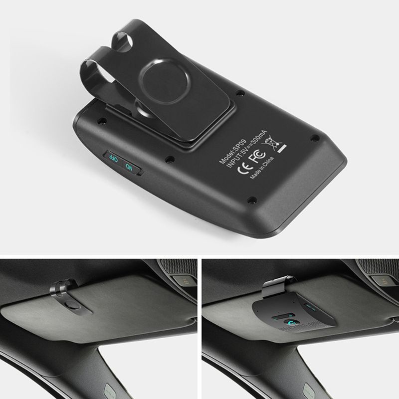 Bộ Điều Hợp Loa Bluetooth Không Dây Gắn Tấm Che Nắng Cho Xe Hơi