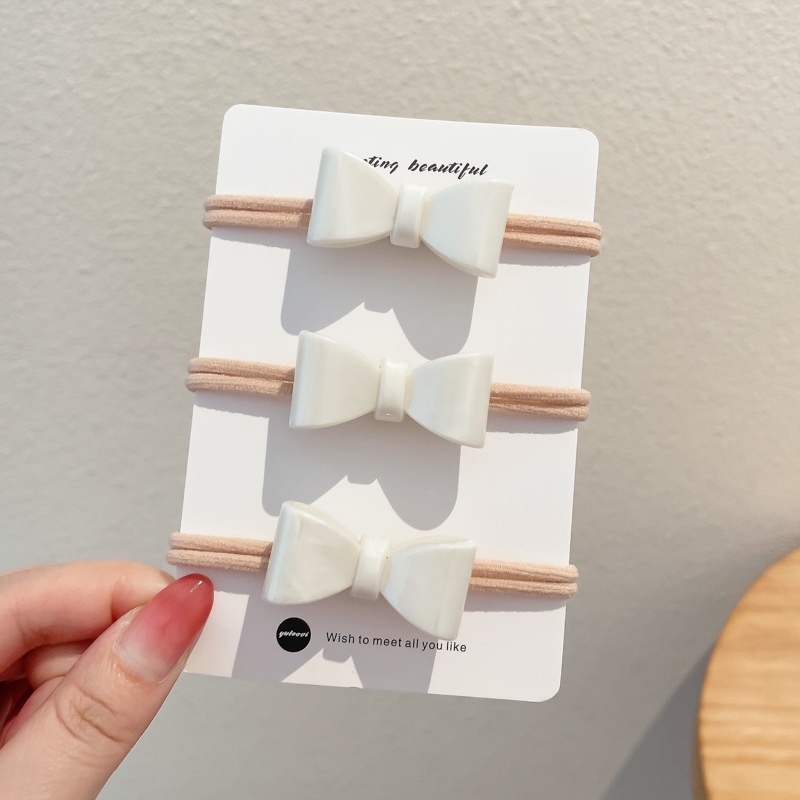 Dây Buộc Tóc Cao Su Co Giãn Thiết Kế Đơn Giản Đáng Yêu Thời Trang