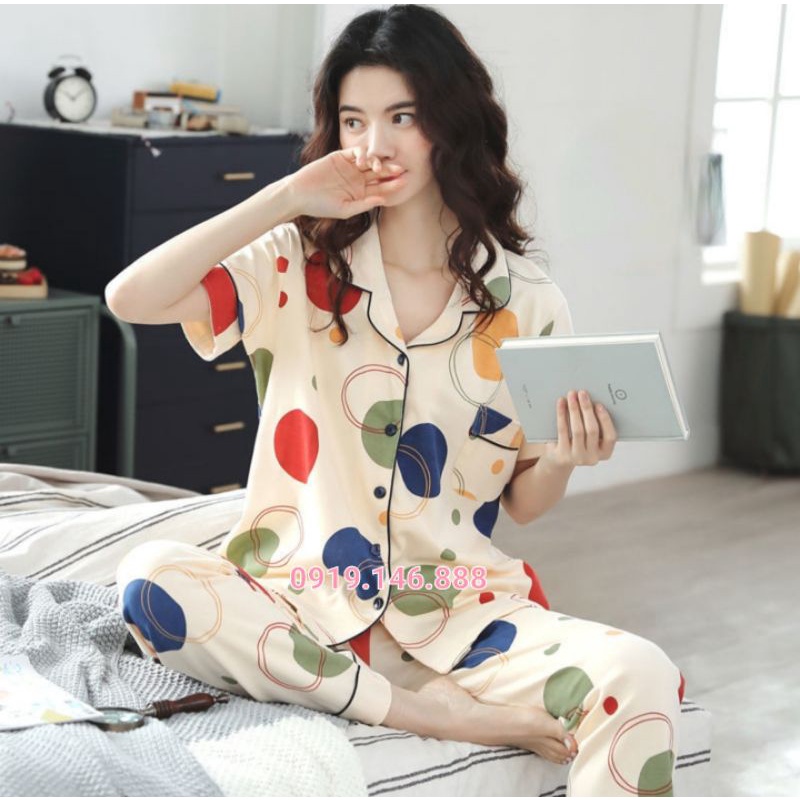 Pyjama lụa Quảng Châu loại 1 đồ bộ mặc nhà | BigBuy360 - bigbuy360.vn