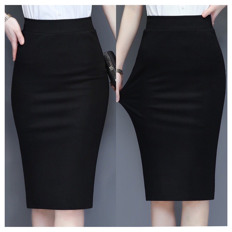 Chân váy bút chì dài qua gối kiểu dáng công sở chất liệu vải co dãn - saoshop | BigBuy360 - bigbuy360.vn