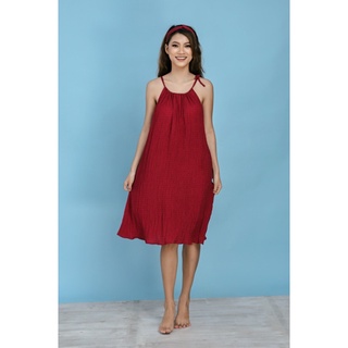 Đầm dây xếp nhúng Infashion