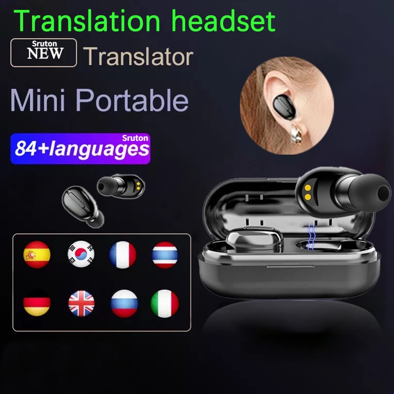 Tai Nghe Chuyển Đổi Âm Thanh Thông Minh Không Dây Bluetooth 80 Ngôn Ngữ Ngay Lập Tức 80