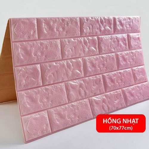 Bộ 10 Tấm Xốp DÁn Tường Giả Gạch 3d Kích Thước 77x70cm Siêu Chống Dính,Chống Thấm,Chống Ồn Hiệu Quả