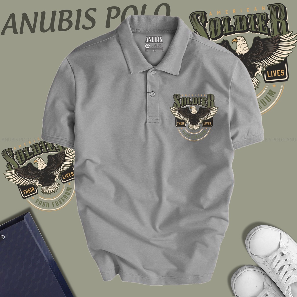 Áo thun polo Cánh Chim Đại Bàng usa - vải cao cấp nam nữ tay lỡ